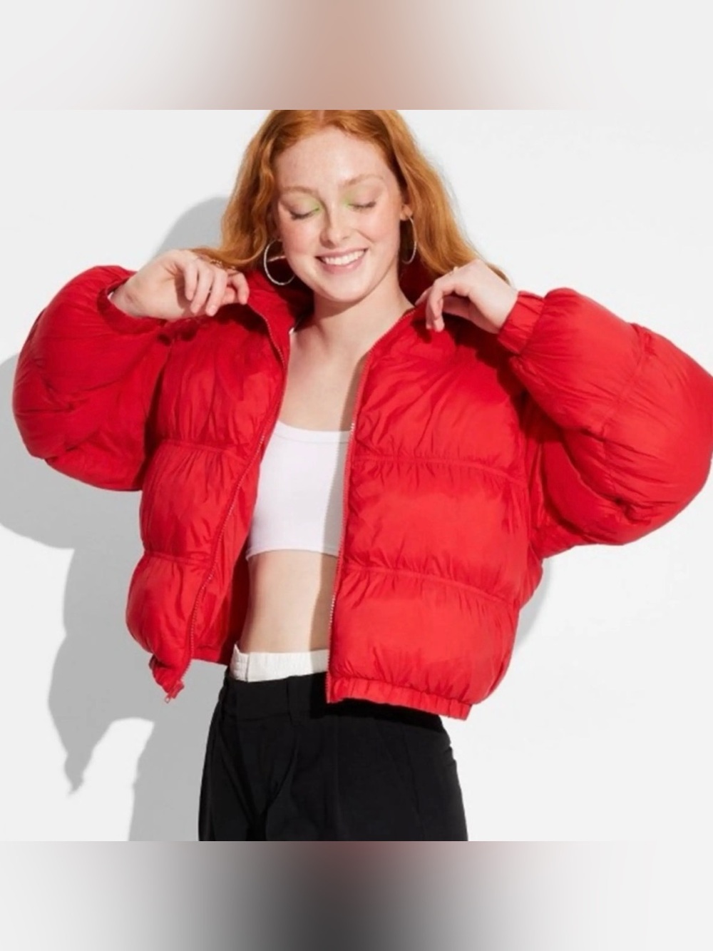 Target Deadstock wild fable light red puffer jacket